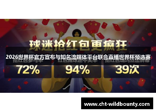 2026世界杯官方宣布与知名流媒体平台联合直播世界杯预选赛